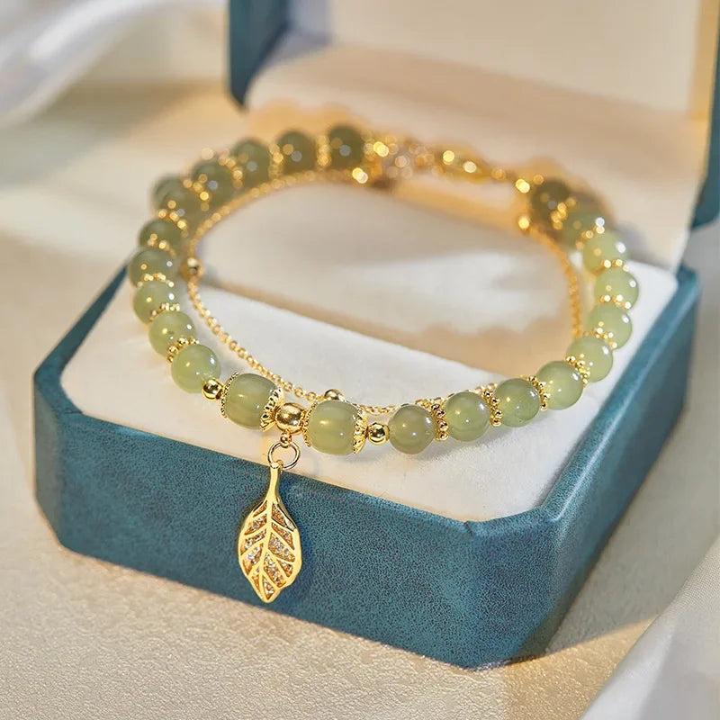Vintage Light Jade Bracelet Women's Jewelry Gift