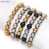 Waterproof Smooth Round Beads Bracelet Adjustable