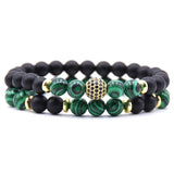 Natural Stone Bracelet Set Men Women Couple Jewelry Christmas