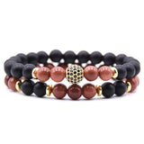 Natural Stone Bracelet Set Men Women Couple Jewelry Christmas