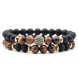 Natural Stone Bracelet Set Men Women Couple Jewelry Christmas