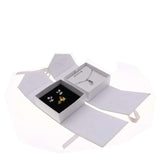 DoreenBeads Gray Ribbon Bowknot Gift Present Jewelry Box