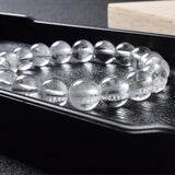 Clear Quartz Crystal Beads Bracelet 100% Rock Crystal Stone Reiki Healing