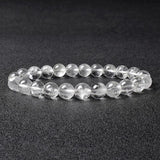 Clear Quartz Crystal Beads Bracelet 100% Rock Crystal Stone Reiki Healing
