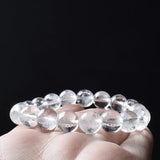 Clear Quartz Crystal Beads Bracelet 100% Rock Crystal Stone Reiki Healing