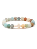 Cross Stone Beaded Bracelet for Women Punk Jewel