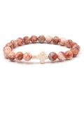 Cross Stone Beaded Bracelet for Women Punk Jewel