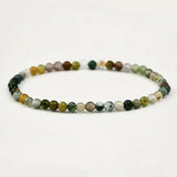 Indian Agate Natural Stone Bracelet Healing Reiki Yoga Meditation Jewelry Gift
