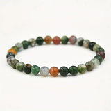 Indian Agate Natural Stone Bracelet Healing Reiki Yoga Meditation Jewelry Gift