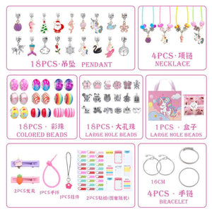 Kids Bracelet Set Box DIY Beaded Pendant Hand Box Set