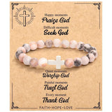 Religious Cross Bracelet Bible Verse Faith Christmas Gift for Women
