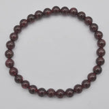 Red Garnet Stone Bracelet Bangle Stretch Jewelry for Women