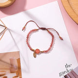 Beaded Crystal Irregular Stone Rope Bracelet for Women