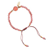 Beaded Crystal Irregular Stone Rope Bracelet for Women