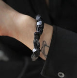 Raw Tourmaline Stretch Bracelet | Natural Stone