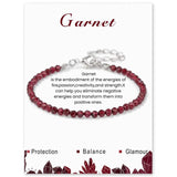Faceted Garnet Beads Bracelet Natural Stone Rose Quartzs Howlites