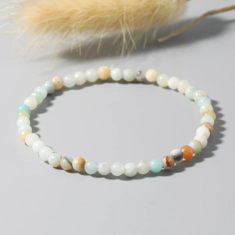 4mm Natural Stone Bracelet Feminine Energy Mini Beaded Jewelry