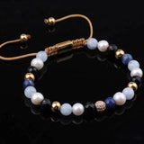 6mm Mix Stone Beaded Friendship Bracelet Adjustable