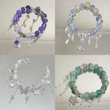 Fairy Sweet Butterfly Tassel Bracelet Light Star Planet Beaded Jewelry