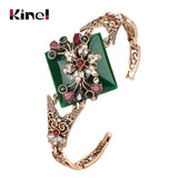 Kinel Green Big Bracelet Vintage Jewelry