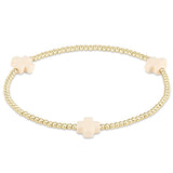Vlen Cross Charm Bracelet Women 18K Plated Beads Stretchy Jewelry