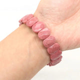 Natural Stone Square Beads Strand Bracelets Amethyst Rose Quartz Healing Crystal