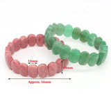 Natural Stone Square Beads Strand Bracelets Amethyst Rose Quartz Healing Crystal