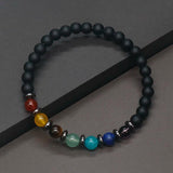 6mm 7 Chakra Bracelet Magnetic Hematite Evil Eye Bracelet Spiritual Jewelry