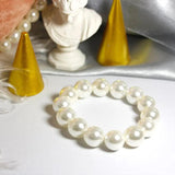 14mm Shell Pearl Bracelet for Women Elastic Customizable