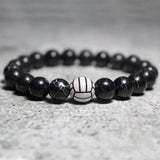 10mm Beads Bracelet Volleyball Baseball Strand Biker Jewelry Gift