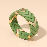 Colorful Resin Wide Bracelets for Women Adjustable Chain Bangles