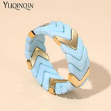 Colorful Resin Wide Bracelets for Women Adjustable Chain Bangles