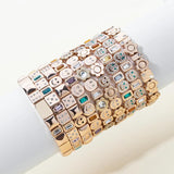 Summer Flower Charm Bracelets Beaded Bangle Boho Jewelry