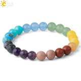 CSJA Healing 7 Chakras Bracelet Natural Stone Crystal Bracelets Femme Reiki