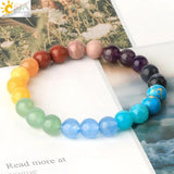 CSJA Healing 7 Chakras Bracelet Natural Stone Crystal Bracelets Femme Reiki