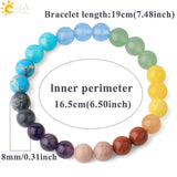 CSJA Healing 7 Chakras Bracelet Natural Stone Crystal Bracelets Femme Reiki