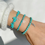 Green Aventurine Beaded Bracelet with Charms for Women Men