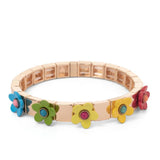 Bohemian Enamel Bracelet Alloy Beads Elastic Bangle Women Jewelry