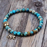 6MM Stone Buddha Elephant Beads Bracelet Jewelry