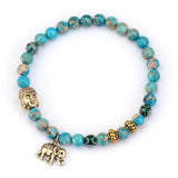 6MM Stone Buddha Elephant Beads Bracelet Jewelry