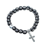Catholic Cross Rosary Bracelet Finger Baptism Rosaries Bangle Prayer Gift