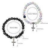 Catholic Cross Rosary Bracelet Finger Baptism Rosaries Bangle Prayer Gift