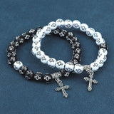 Catholic Cross Rosary Bracelet Finger Baptism Rosaries Bangle Prayer Gift