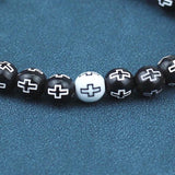 Catholic Cross Rosary Bracelet Finger Baptism Rosaries Bangle Prayer Gift