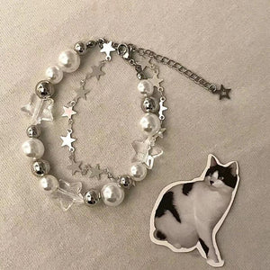 925 Silver Pearls Bamboo Knots Bracelet for Women Girl