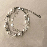 925 Silver Pearls Bamboo Knots Bracelet for Women Girl