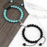 2pcs Couple Bracelet Natural Stone Beads Magnetic Jewelry Lover Gift