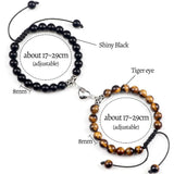 2pcs Couple Bracelet Natural Stone Beads Magnetic Jewelry Lover Gift