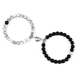 2Pcs/Set Natural Stone Distance Heart Magnet Couple Bracelets