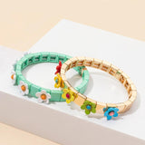 Colorful Beads Bracelets Bohemian Elastic Bangle for Women